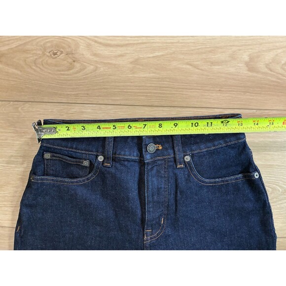 Madewell Women's High Rise Straight Leg Denim Pants Dark Blue 26P - Picture 4 of 9